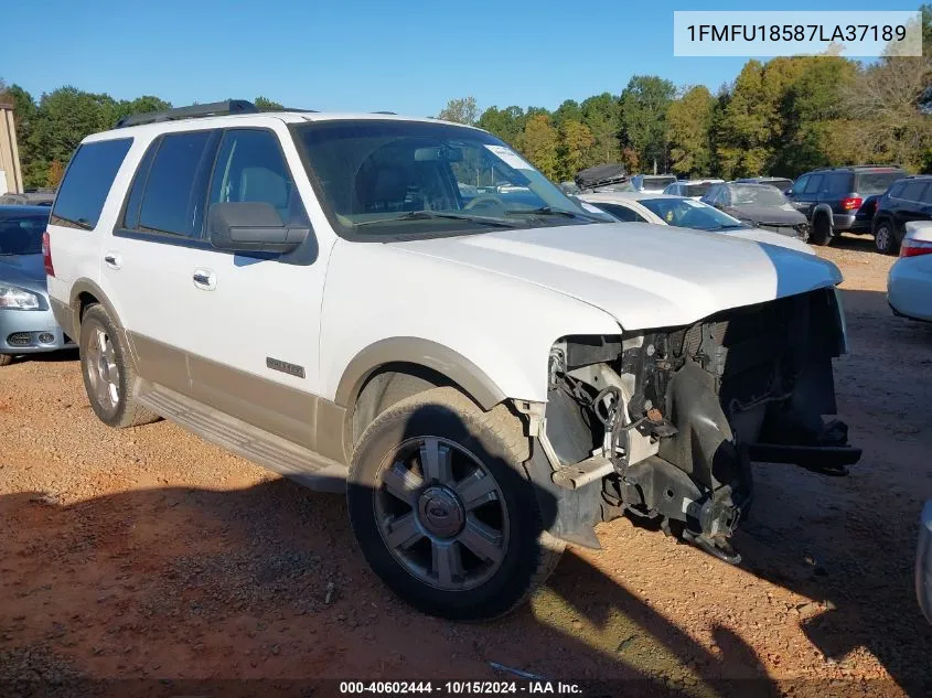 2007 Ford Expedition Eddie Bauer VIN: 1FMFU18587LA37189 Lot: 40602444