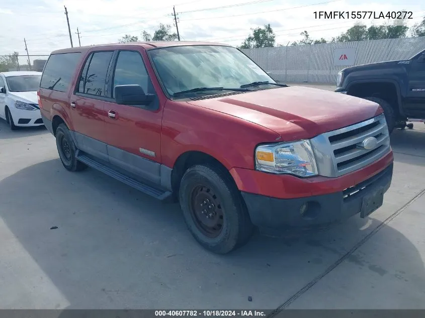 2007 Ford Expedition El Xlt VIN: 1FMFK15577LA40272 Lot: 40607782