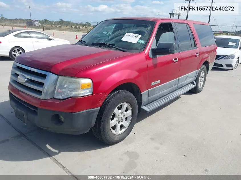 2007 Ford Expedition El Xlt VIN: 1FMFK15577LA40272 Lot: 40607782