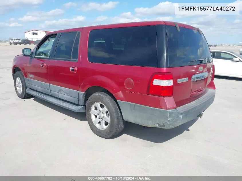 2007 Ford Expedition El Xlt VIN: 1FMFK15577LA40272 Lot: 40607782