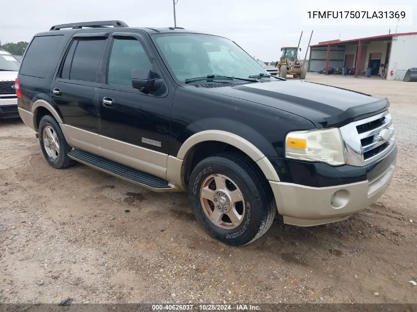 2007 Ford Expedition Eddie Bauer VIN: 1FMFU17507LA31369 Lot: 40626037