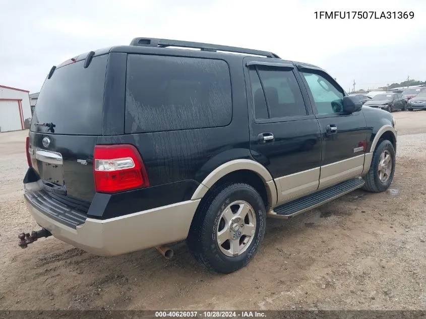 2007 Ford Expedition Eddie Bauer VIN: 1FMFU17507LA31369 Lot: 40626037