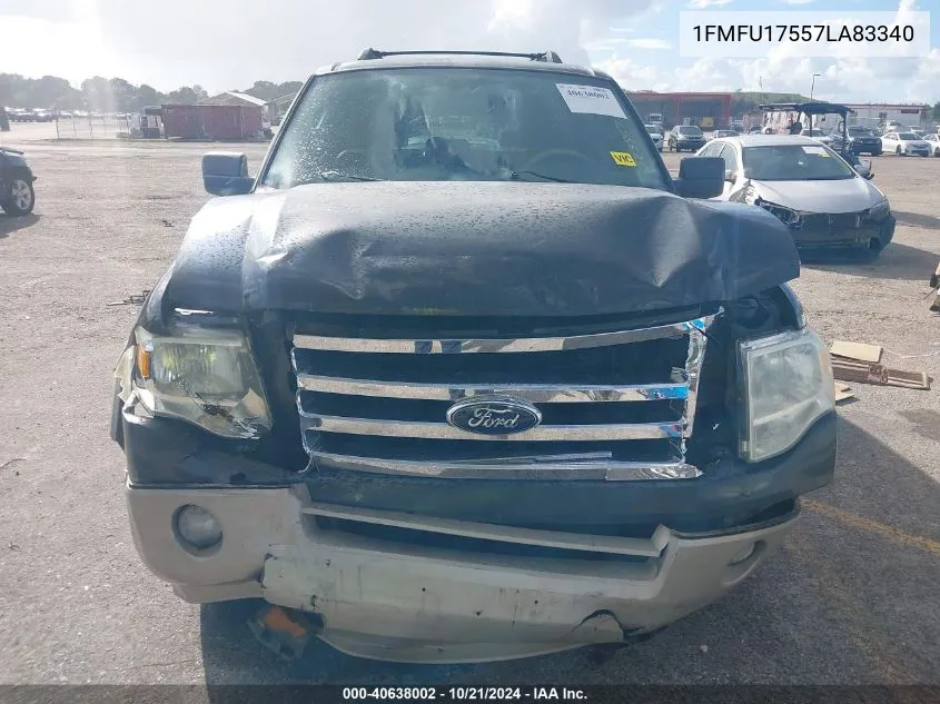 2007 Ford Expedition Eddie Bauer VIN: 1FMFU17557LA83340 Lot: 40638002