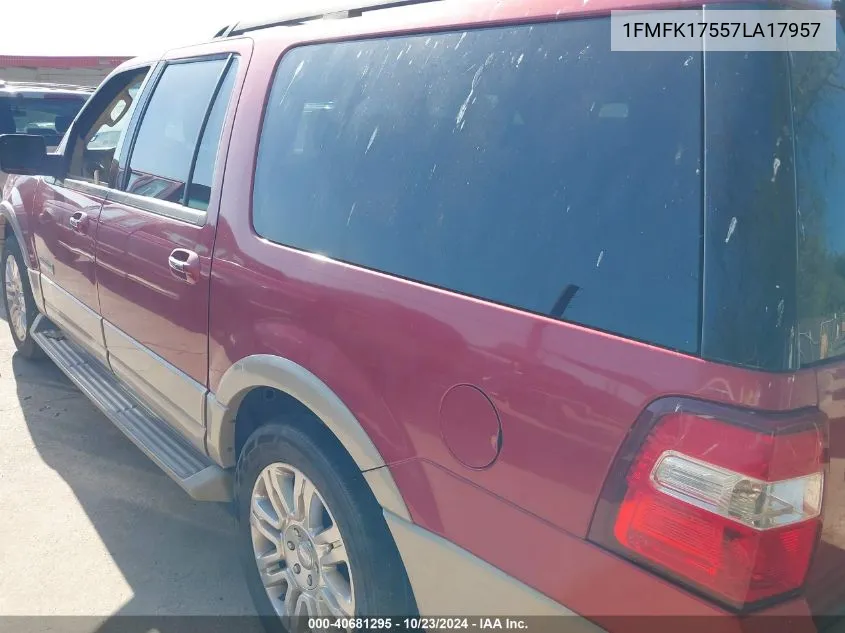 2007 Ford Expedition El Eddie Bauer VIN: 1FMFK17557LA17957 Lot: 40681295