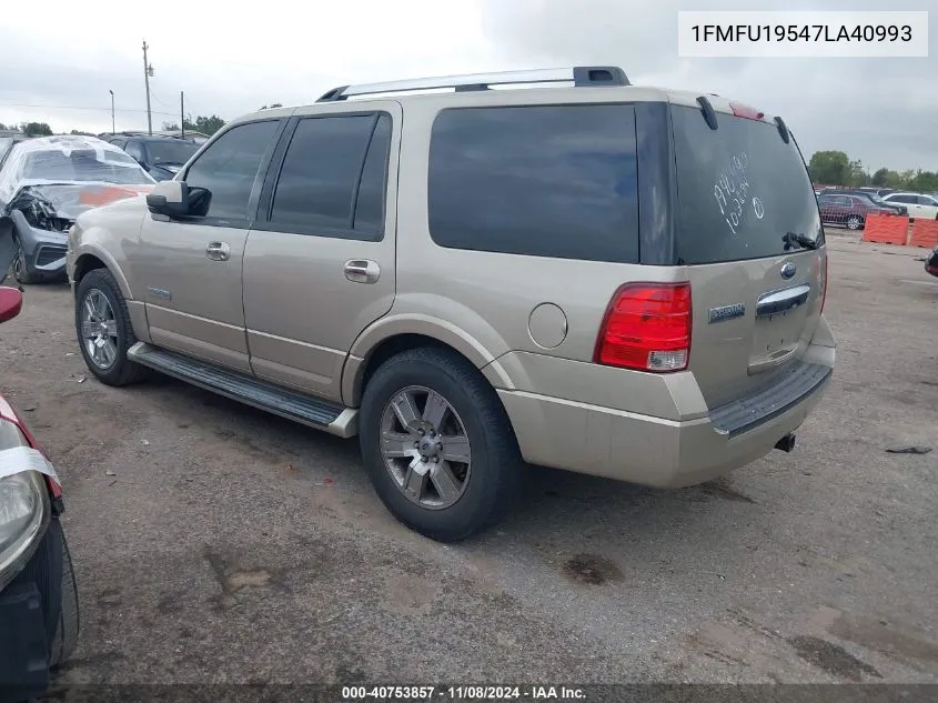 2007 Ford Expedition Limited VIN: 1FMFU19547LA40993 Lot: 40753857