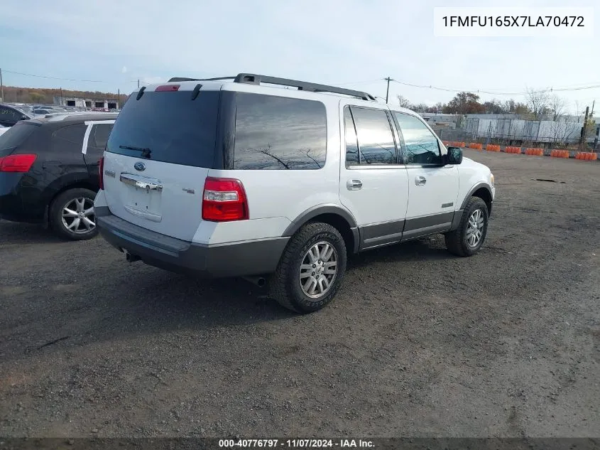 2007 Ford Expedition Xlt VIN: 1FMFU165X7LA70472 Lot: 40776797