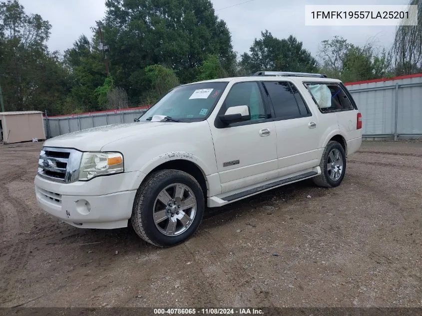 2007 Ford Expedition El Limited VIN: 1FMFK19557LA25201 Lot: 40786065