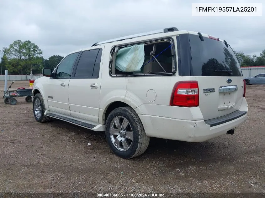 2007 Ford Expedition El Limited VIN: 1FMFK19557LA25201 Lot: 40786065