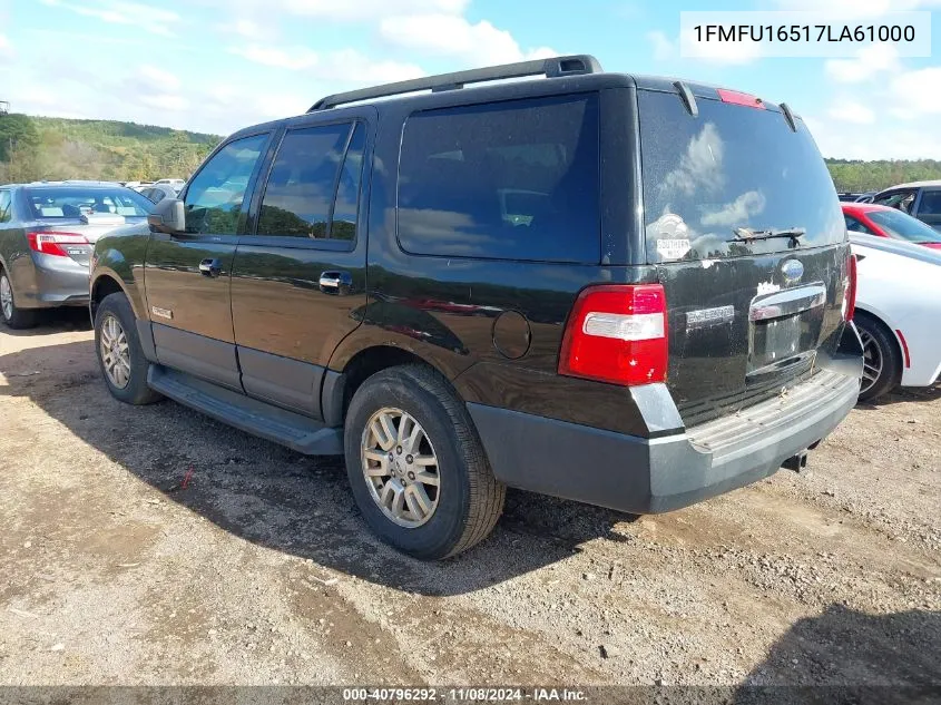 2007 Ford Expedition Xlt VIN: 1FMFU16517LA61000 Lot: 40796292