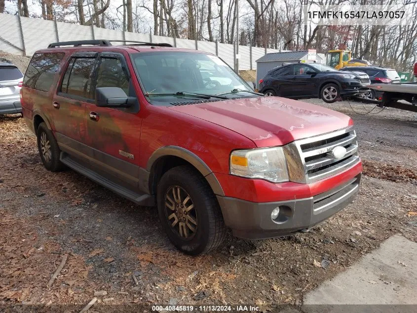 2007 Ford Expedition El Xlt VIN: 1FMFK16547LA97057 Lot: 40845819