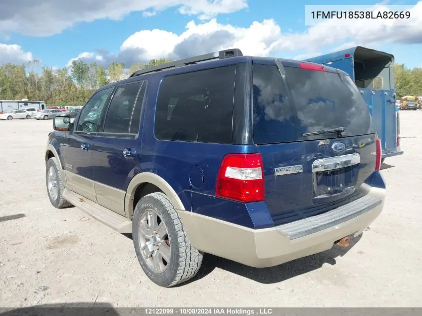 2008 Ford Expedition VIN: 1FMFU18538LA82669 Lot: 12122099