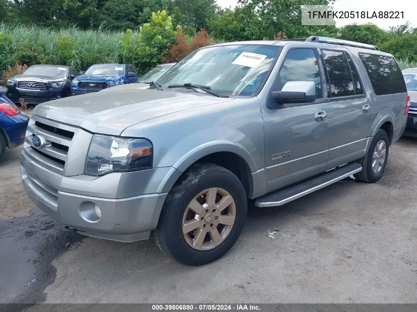 2008 Ford Expedition El Limited VIN: 1FMFK20518LA88221 Lot: 39806880