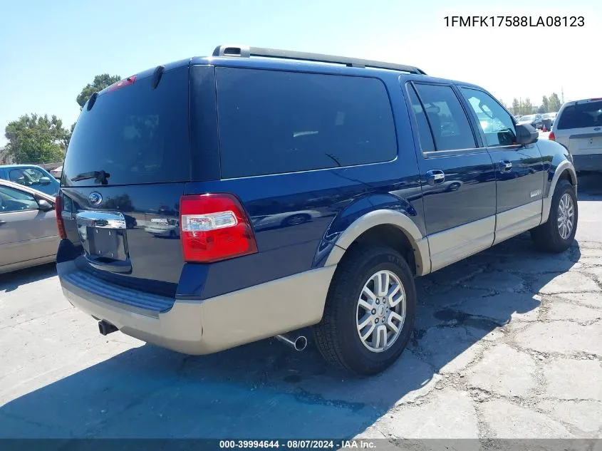 2008 Ford Expedition El Eddie Bauer/King Ranch VIN: 1FMFK17588LA08123 Lot: 39994644