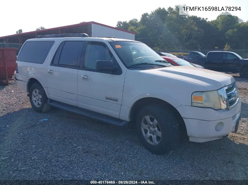 2008 Ford Expedition El Xlt VIN: 1FMFK16598LA78294 Lot: 40178465