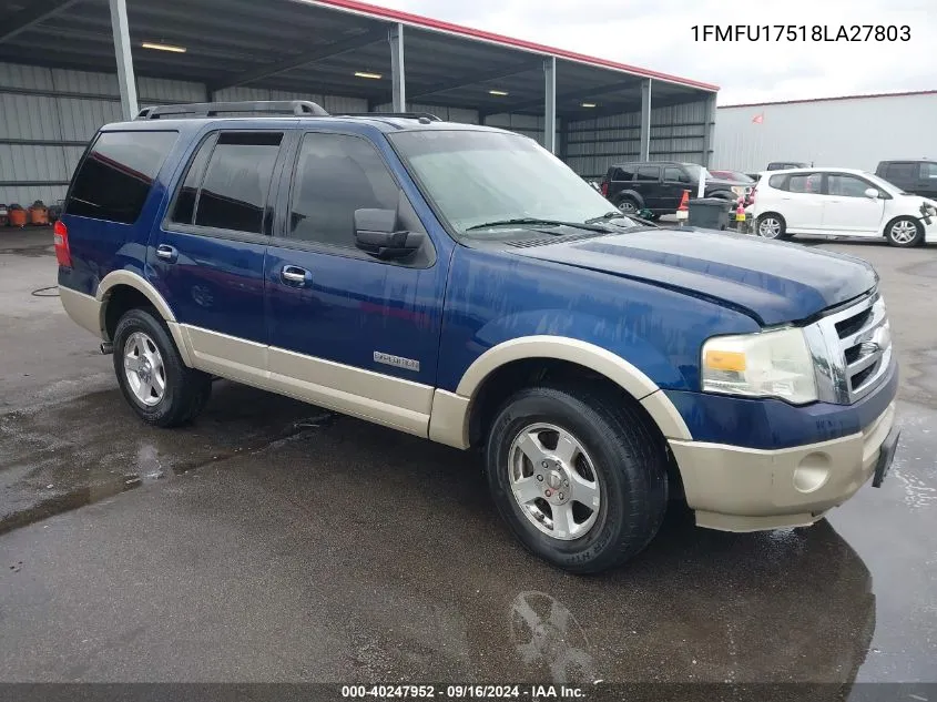 2008 Ford Expedition Eddie Bauer/King Ranch VIN: 1FMFU17518LA27803 Lot: 40247952