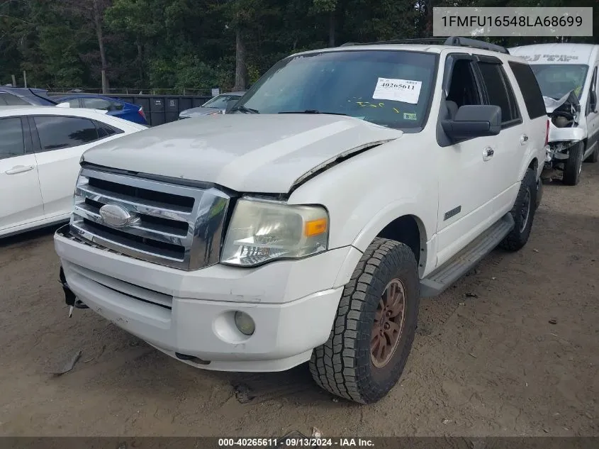 2008 Ford Expedition Xlt VIN: 1FMFU16548LA68699 Lot: 40265611