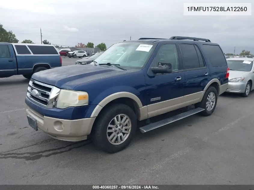 2008 Ford Expedition Eddie Bauer/King Ranch VIN: 1FMFU17528LA12260 Lot: 40360257