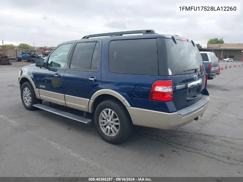 2008 Ford Expedition Eddie Bauer/King Ranch VIN: 1FMFU17528LA12260 Lot: 40360257