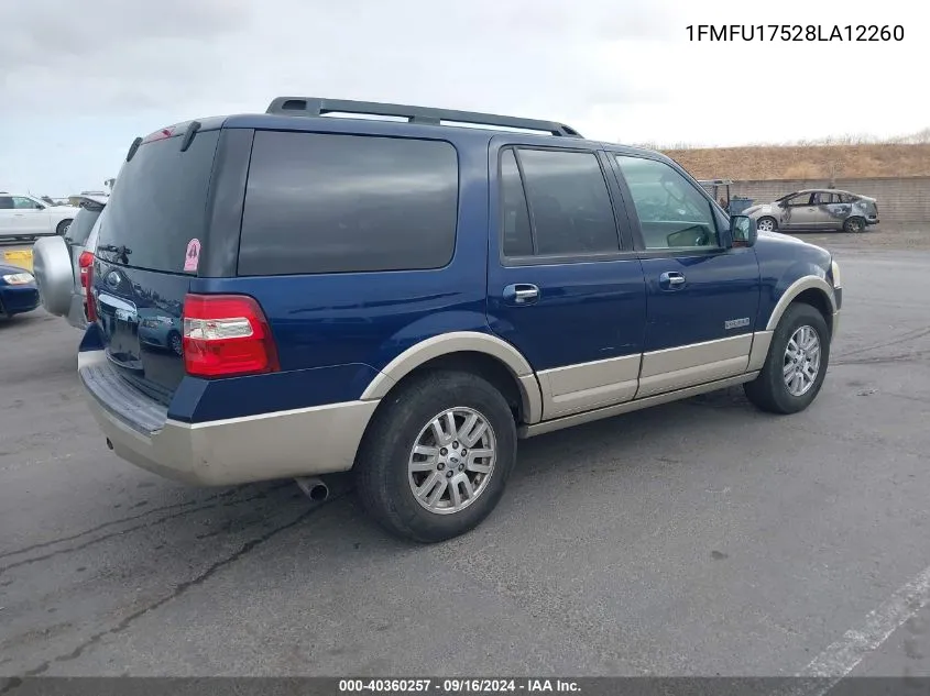 2008 Ford Expedition Eddie Bauer/King Ranch VIN: 1FMFU17528LA12260 Lot: 40360257