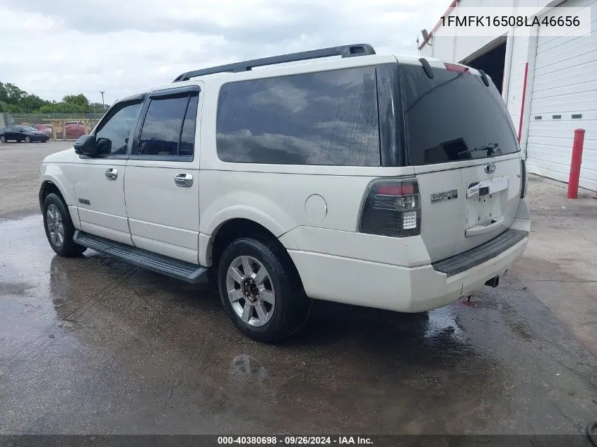 2008 Ford Expedition El Xlt VIN: 1FMFK16508LA46656 Lot: 40380698