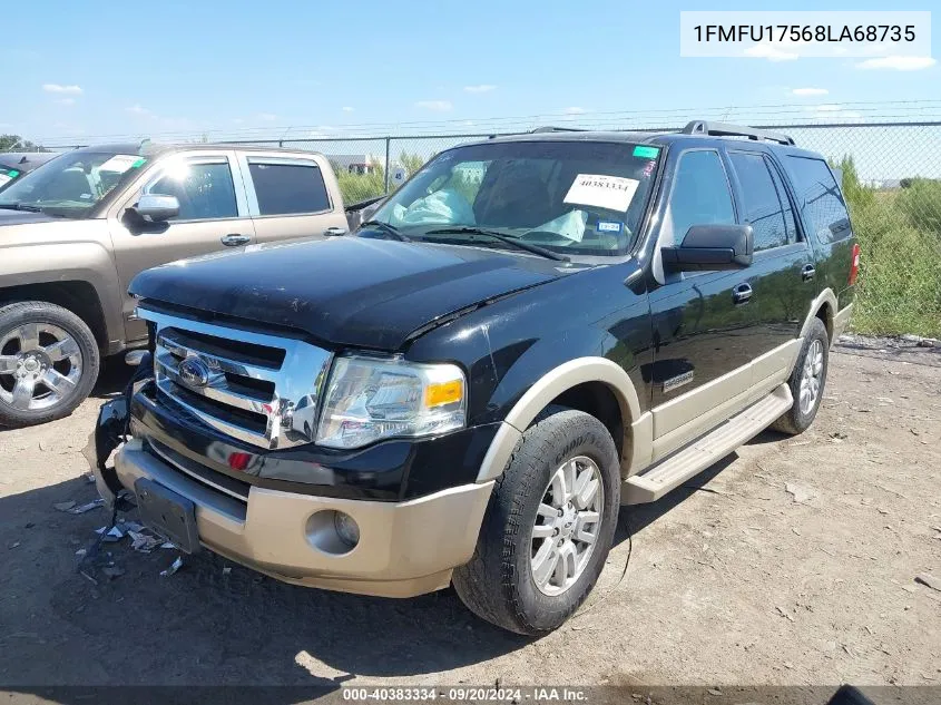 2008 Ford Expedition Eddie Bauer/King Ranch VIN: 1FMFU17568LA68735 Lot: 40383334