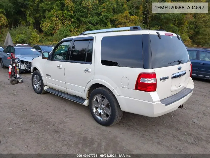 2008 Ford Expedition Limited VIN: 1FMFU20588LA04597 Lot: 40407736