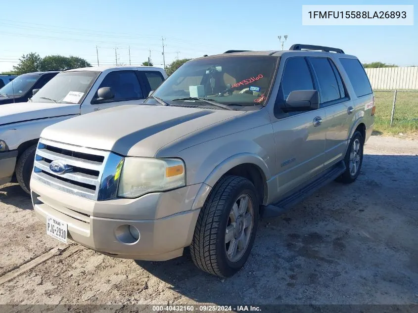 2008 Ford Expedition Xlt VIN: 1FMFU15588LA26893 Lot: 40432160