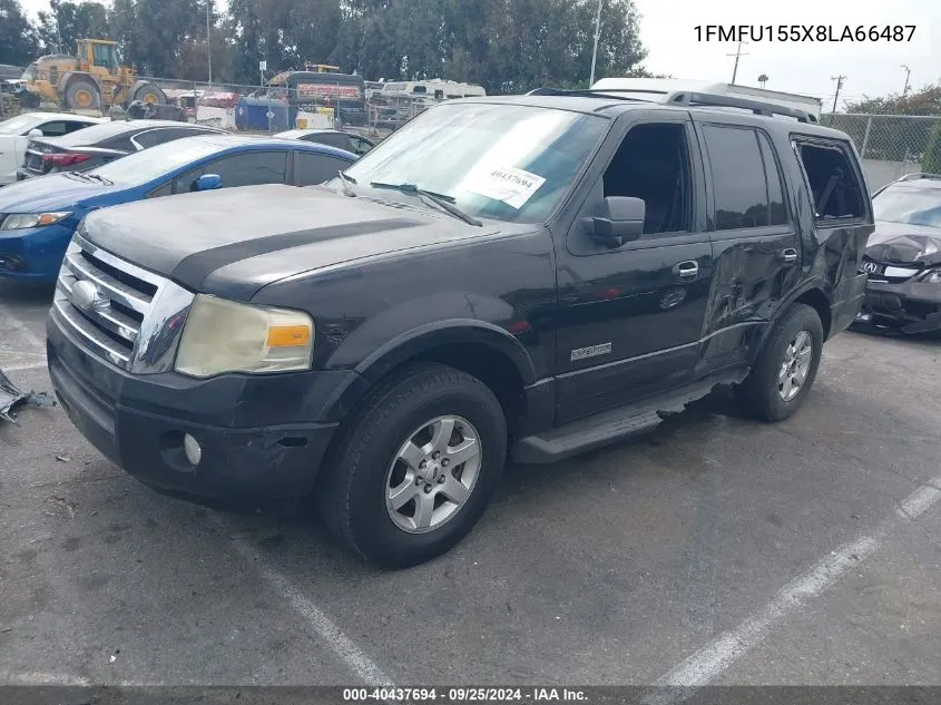 2008 Ford Expedition Xlt VIN: 1FMFU155X8LA66487 Lot: 40437694