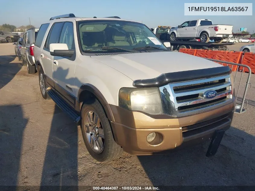 2008 Ford Expedition Limited VIN: 1FMFU19518LA63567 Lot: 40464387