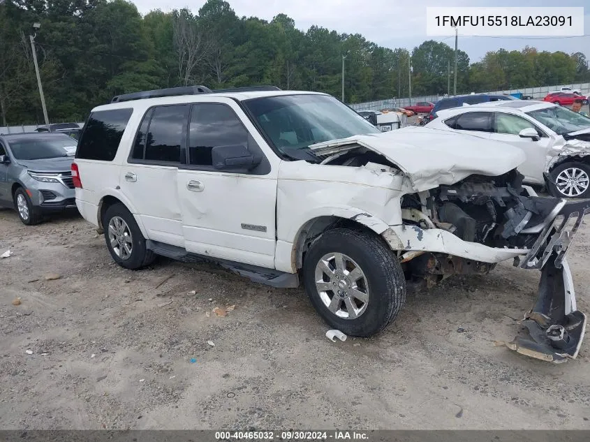 2008 Ford Expedition Xlt VIN: 1FMFU15518LA23091 Lot: 40465032