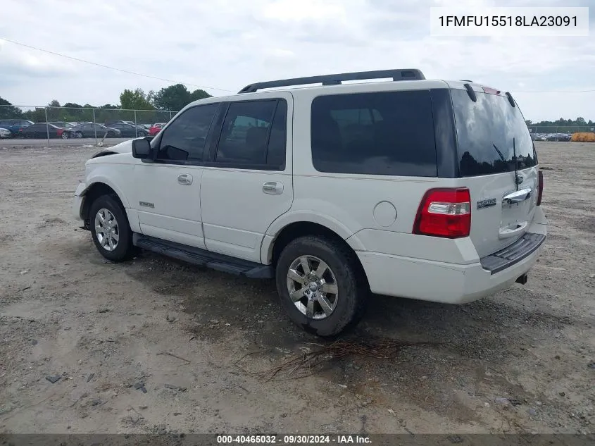 2008 Ford Expedition Xlt VIN: 1FMFU15518LA23091 Lot: 40465032