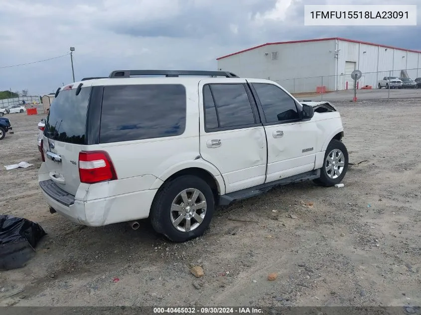 2008 Ford Expedition Xlt VIN: 1FMFU15518LA23091 Lot: 40465032