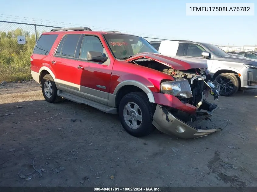 2008 Ford Expedition Eddie Bauer/King Ranch VIN: 1FMFU17508LA76782 Lot: 40481781