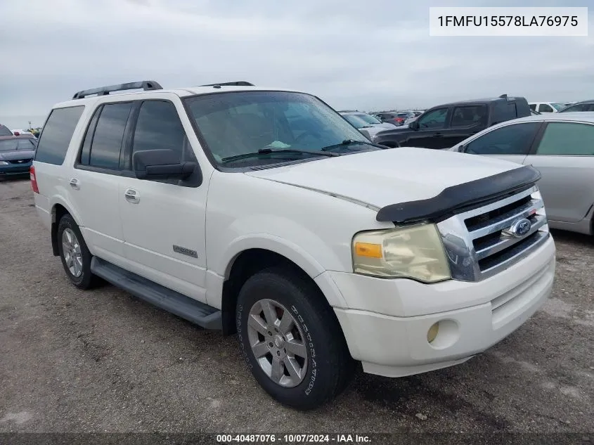 2008 Ford Expedition Xlt VIN: 1FMFU15578LA76975 Lot: 40487076