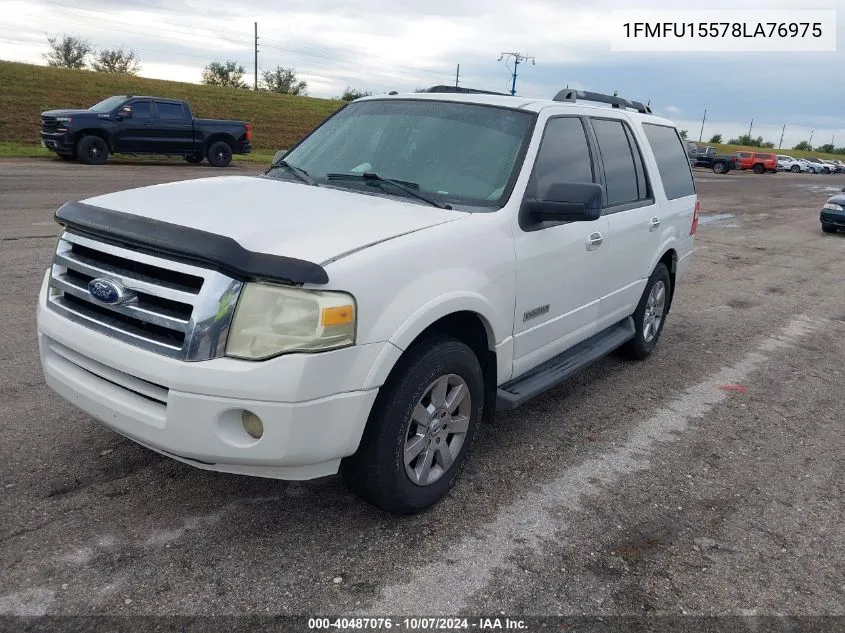 2008 Ford Expedition Xlt VIN: 1FMFU15578LA76975 Lot: 40487076