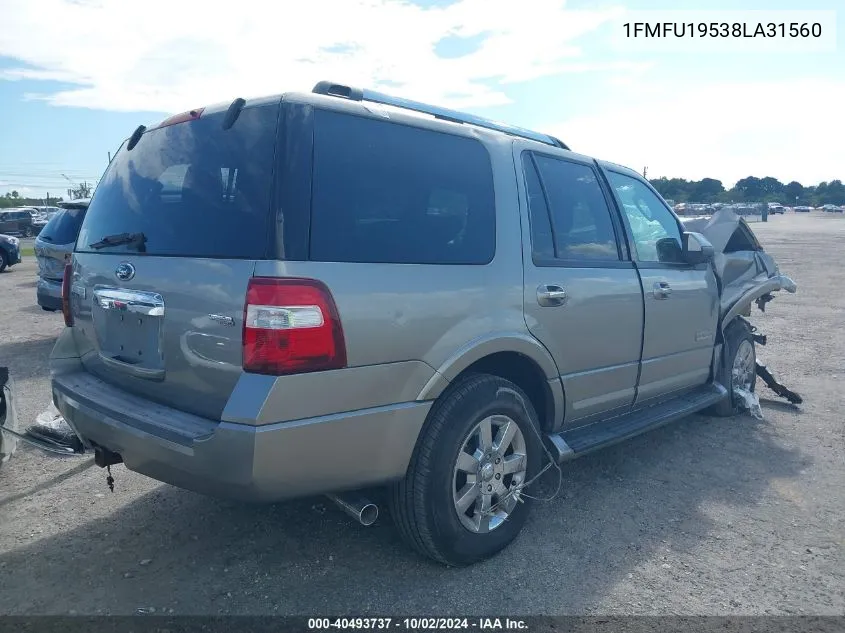 2008 Ford Expedition Limited VIN: 1FMFU19538LA31560 Lot: 40493737