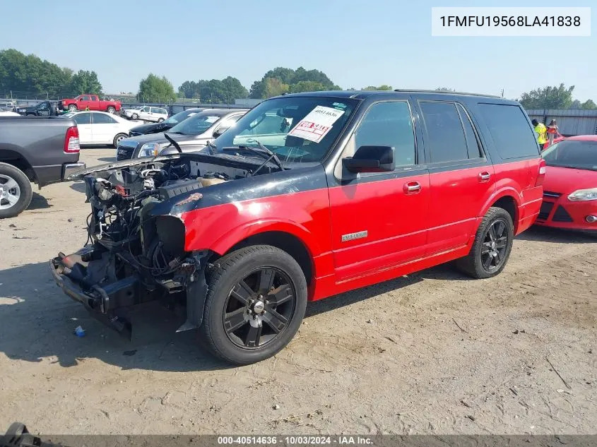 2008 Ford Expedition Limited VIN: 1FMFU19568LA41838 Lot: 40514636