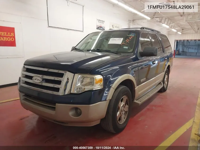 2008 Ford Expedition Eddie Bauer/King Ranch VIN: 1FMFU17548LA29061 Lot: 40567359