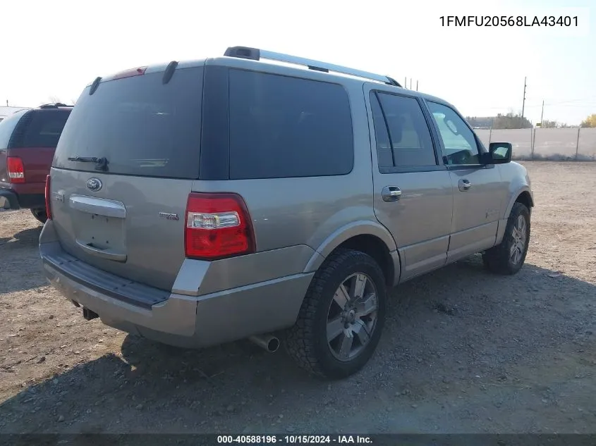 2008 Ford Expedition Limited VIN: 1FMFU20568LA43401 Lot: 40588196