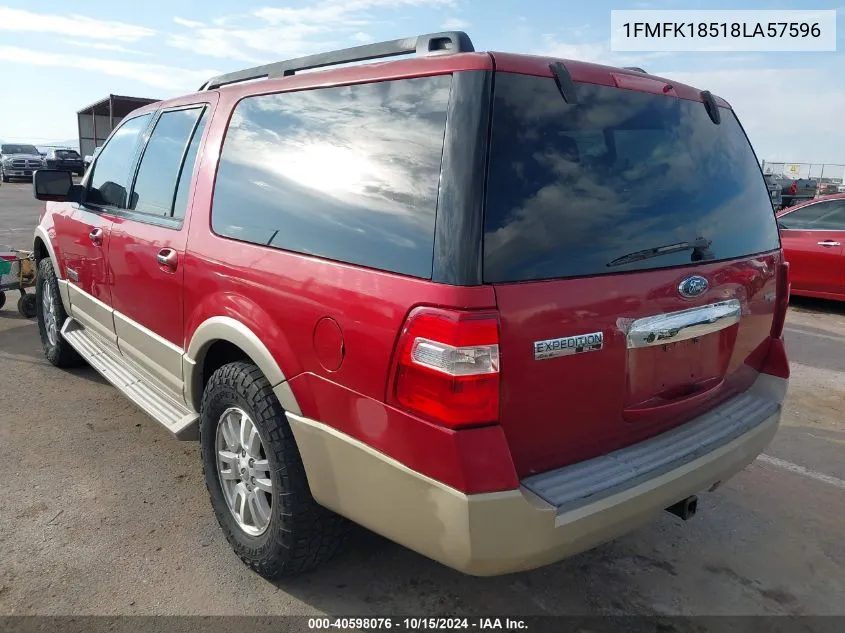 2008 Ford Expedition El Eddie Bauer/King Ranch VIN: 1FMFK18518LA57596 Lot: 40598076