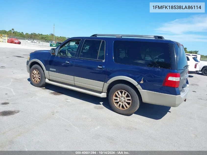 2008 Ford Expedition El Eddie Bauer/King Ranch VIN: 1FMFK18538LA86114 Lot: 40601394