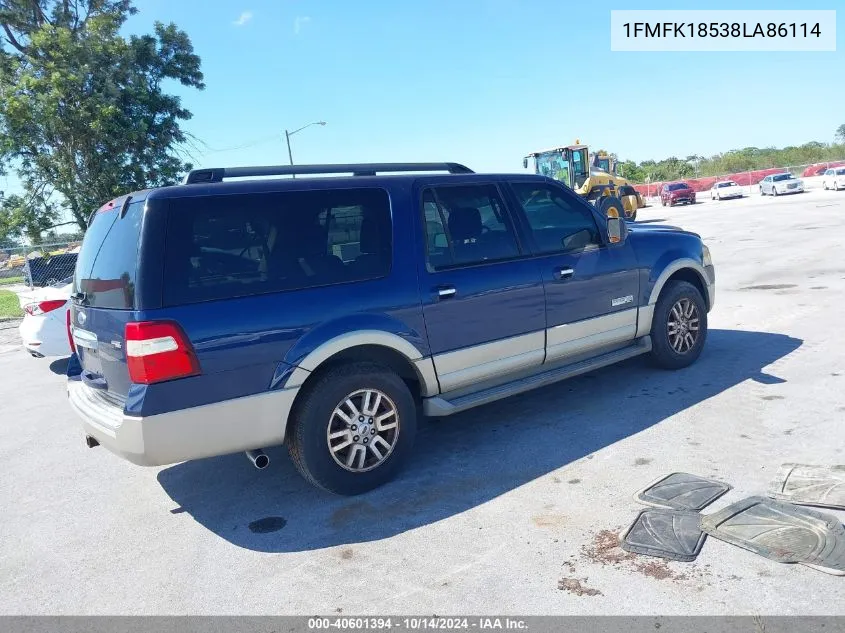 2008 Ford Expedition El Eddie Bauer/King Ranch VIN: 1FMFK18538LA86114 Lot: 40601394