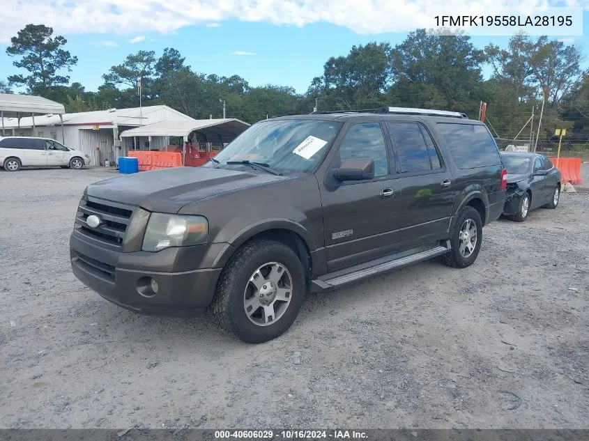 2008 Ford Expedition El Limited VIN: 1FMFK19558LA28195 Lot: 40606029