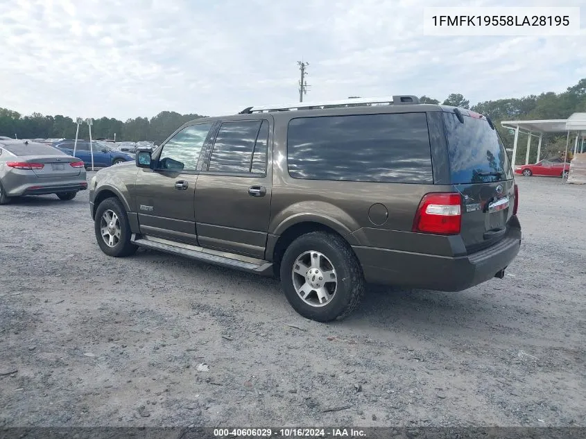 2008 Ford Expedition El Limited VIN: 1FMFK19558LA28195 Lot: 40606029