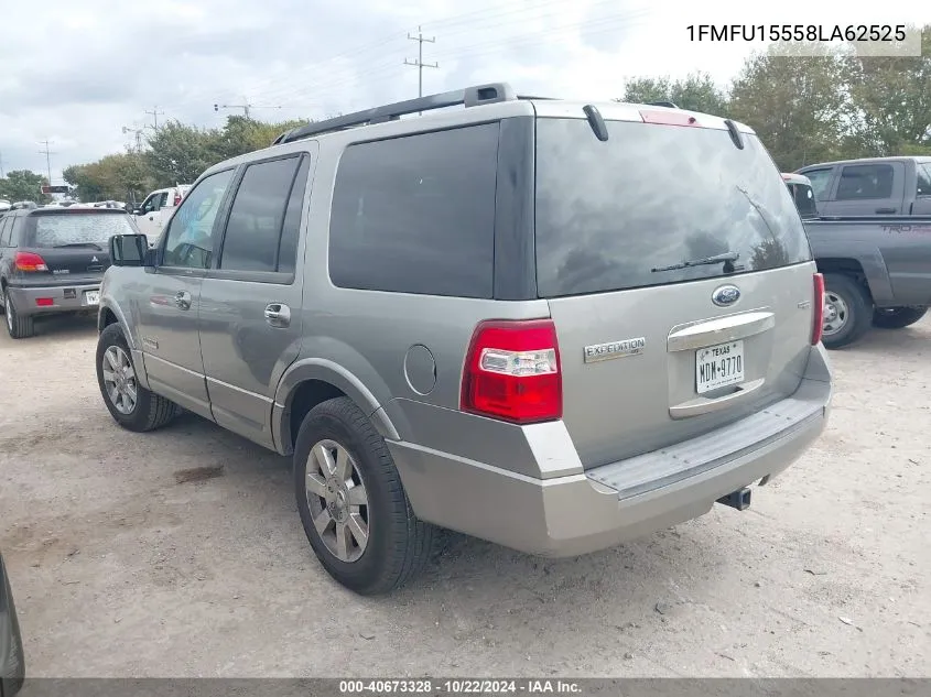 2008 Ford Expedition Xlt VIN: 1FMFU15558LA62525 Lot: 40673328