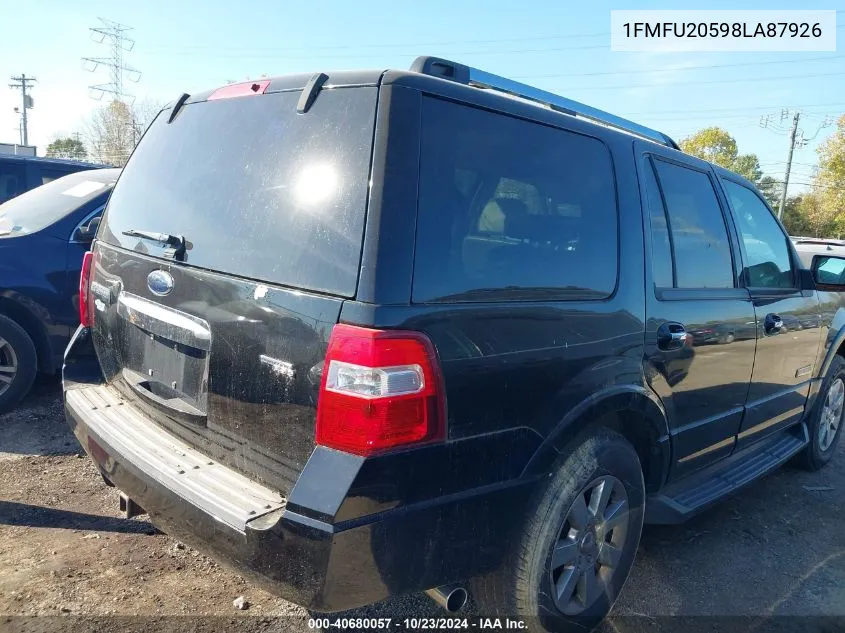 2008 Ford Expedition Limited VIN: 1FMFU20598LA87926 Lot: 40680057