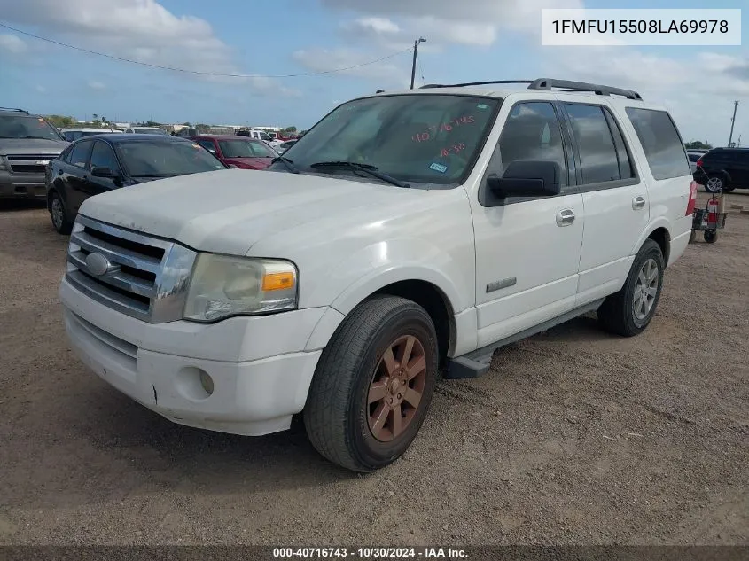 2008 Ford Expedition Xlt VIN: 1FMFU15508LA69978 Lot: 40716743