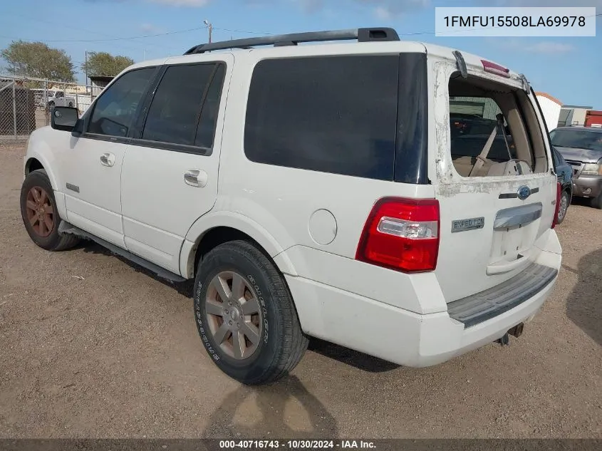 2008 Ford Expedition Xlt VIN: 1FMFU15508LA69978 Lot: 40716743