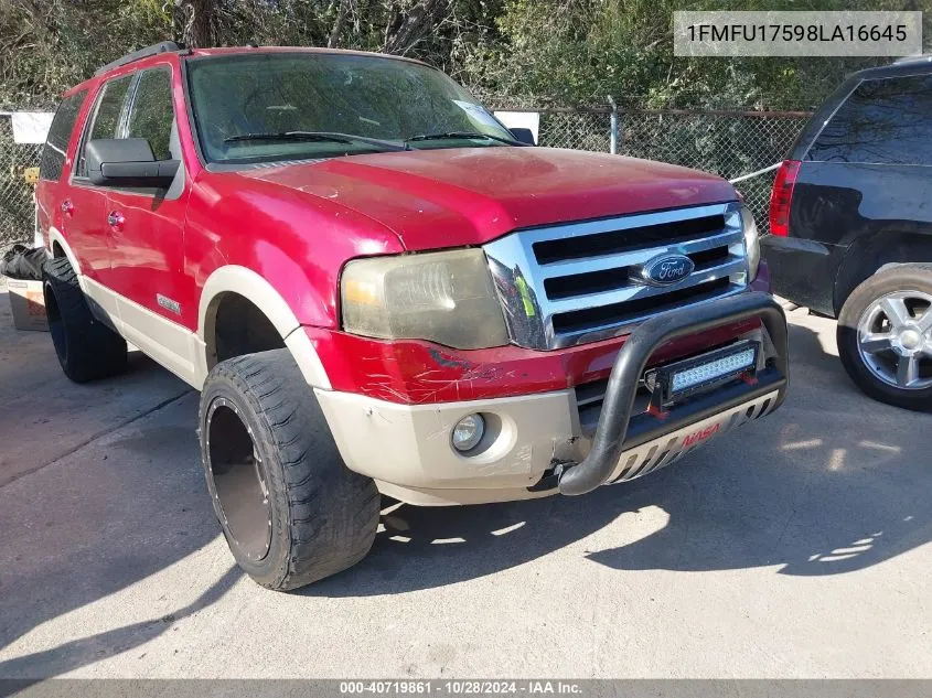 2008 Ford Expedition Eddie Bauer/King Ranch VIN: 1FMFU17598LA16645 Lot: 40719861