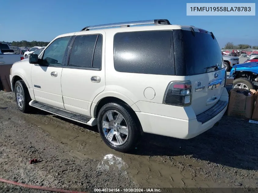 2008 Ford Expedition Limited VIN: 1FMFU19558LA78783 Lot: 40734154